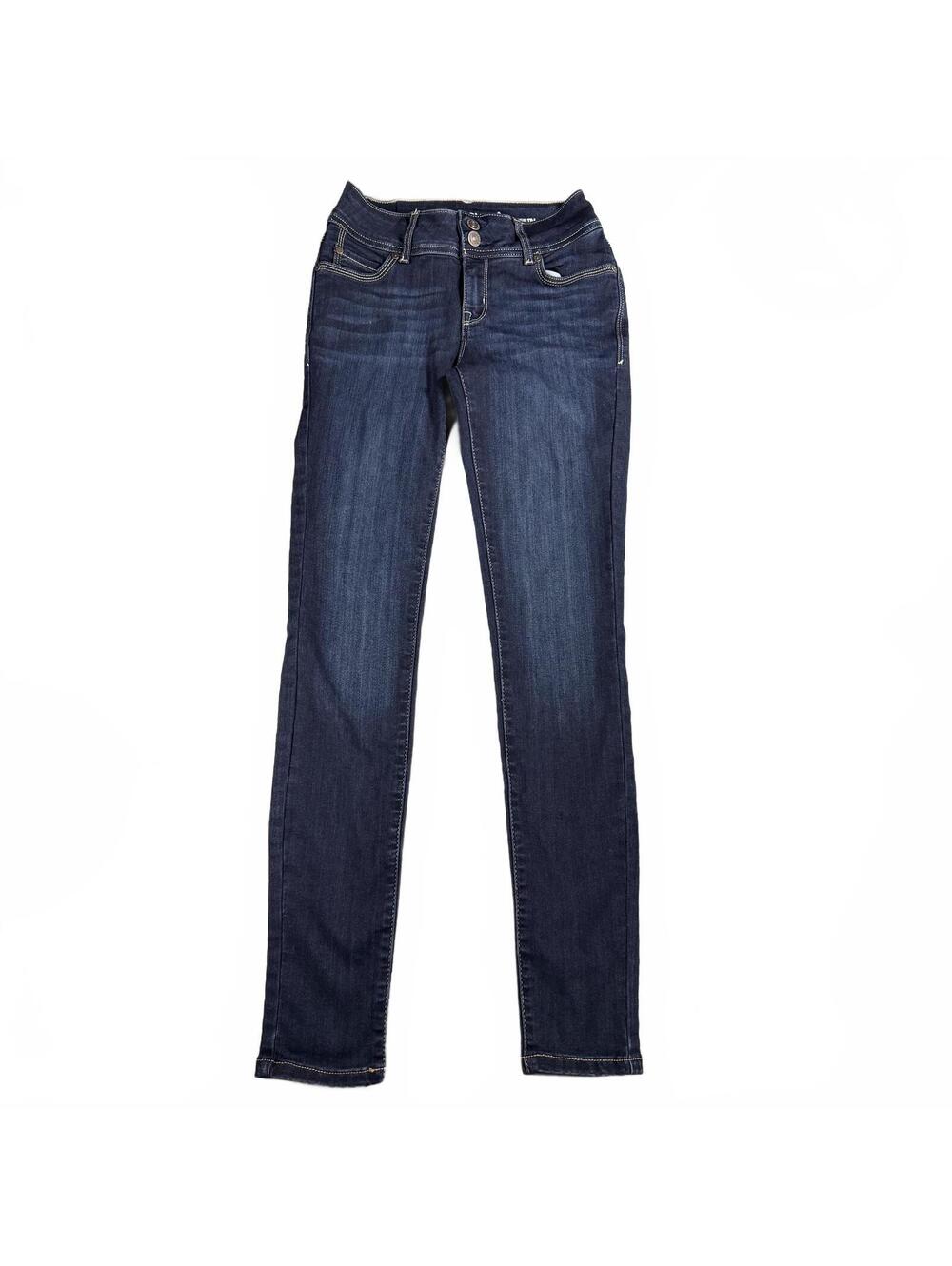 WallFlower The Ultra Fit Skinny Jeans Size 1 Dark Wash High Rise Double Button